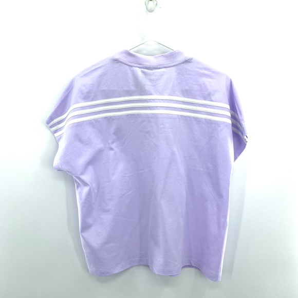 Adidas Must Have 3 Stripe Short Sleeve Tee ‘Orchid Woman’s Size Medium - Picture 3 of 3